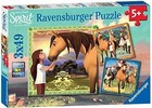 Puzzle 3x49 Spirit - Przygody na koniach