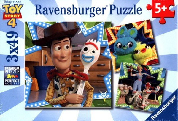 Puzzle 3 obrazki Toy Story 4 - 3 x 47 elementów
