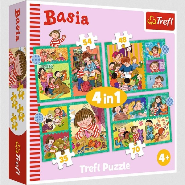 Puzzle 4w1 Przygody Basi 35, 48, 54 i 70 elementów