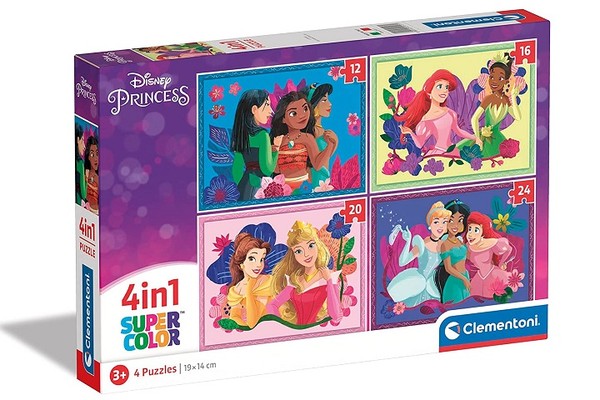 Puzzle Księżniczki Disney 12, 16, 20, 24 elementy