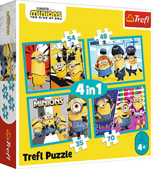 Puzzle Wesoły Świat Minionków 4w1 35, 48, 54 i 70 elementów