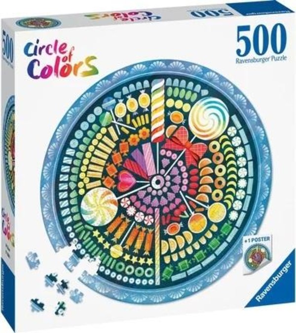 Puzzle Paleta kolorów: Cukierki 500 elementów