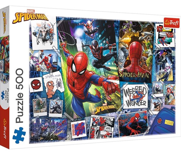 Puzzle Spider Man Plakaty z superbohaterem 500 elementów