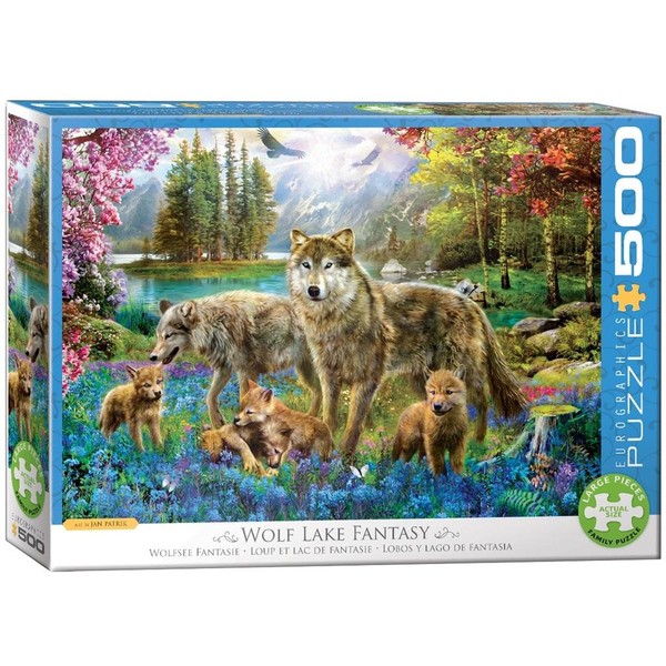 Puzzle XXL Rodzina wilków 500 elementów