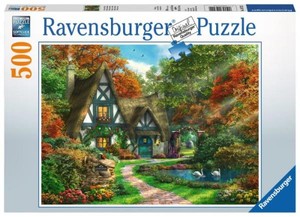Puzzle Domek wiejski jesienią