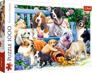 Puzzle Psy w ogrodzie 1000 elementów