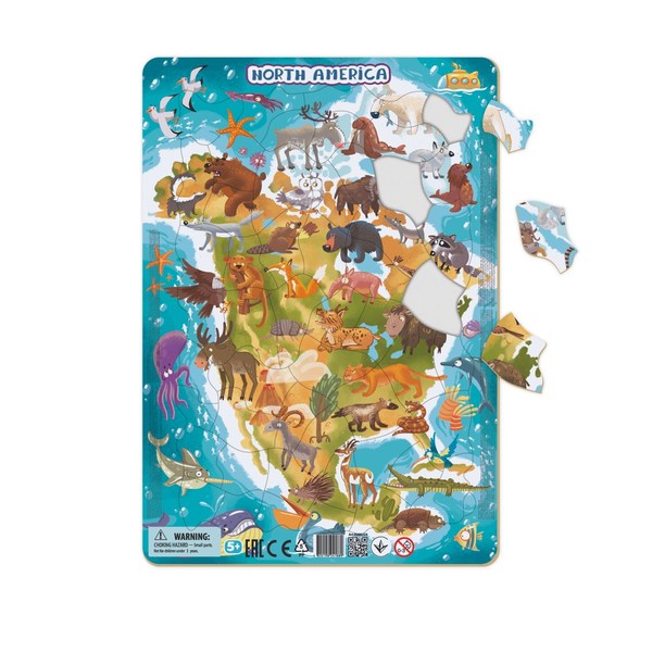 Puzzle ramkowe Ameryka Północna 53 elementy
