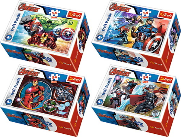 Puzzle mini Bohaterowie Marvel 54 elementy