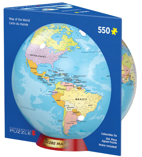 Puzzle Puszka Mapa Świata 550 elementów