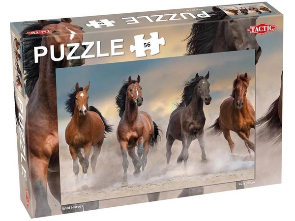 Puzzle Dzikie Konie 56 elementów
