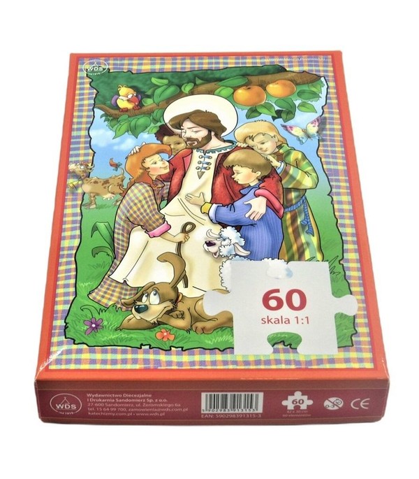 Puzzle Jezus wśród dzieci 60 elementów