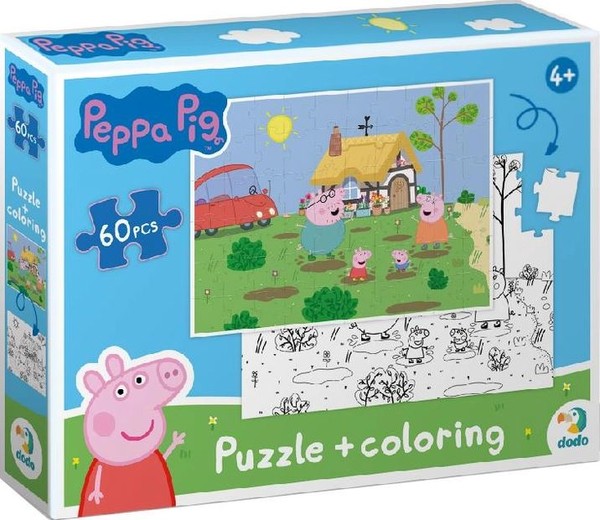 Puzzle Świnka Peppa 2w1 60 elementów