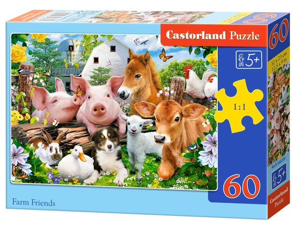 Puzzle Przyjaciele z farmy 60 elementów