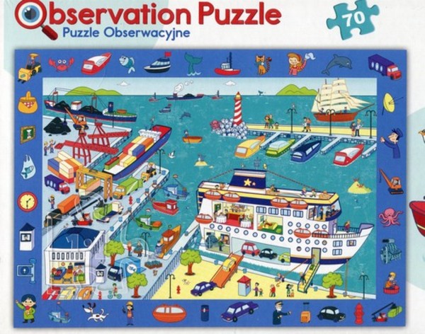 Puzzle Obserwacyjne Odwiedzamy port 70 elementów