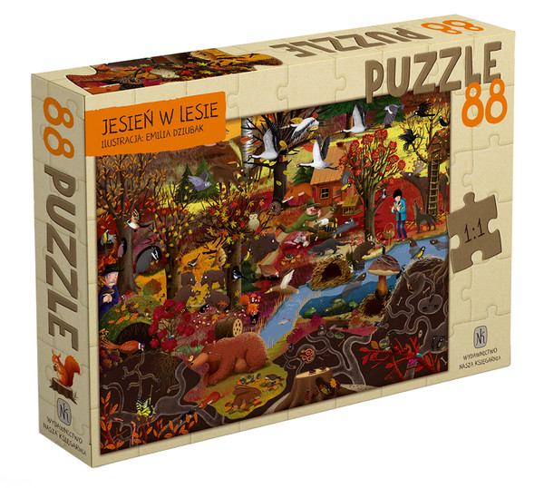 Puzzle Jesień w lesie 88 elementów