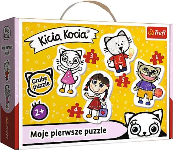 Puzzle Baby Classic Wesoła Kicia Kocia 3, 4, 5 i 6 elementów