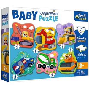 Puzzle Baby Progressive Pojazdy 2, 3, 4, 5, 6 elementów