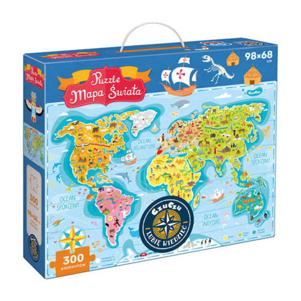 Puzzle CzuCzu Mapa Świata 300 elementów