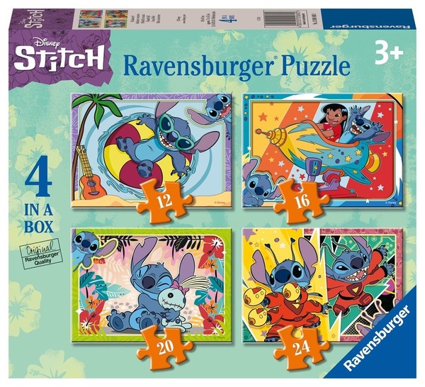 Puzzle dla dzieci Stitch 12,16,20,24 elementy