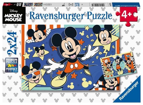 Puzzle dla dzieci Myszka Miki 2x24 elementów