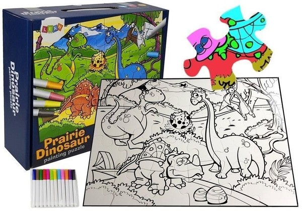 Puzzle do kolorowania Dinozaury 24 elementy