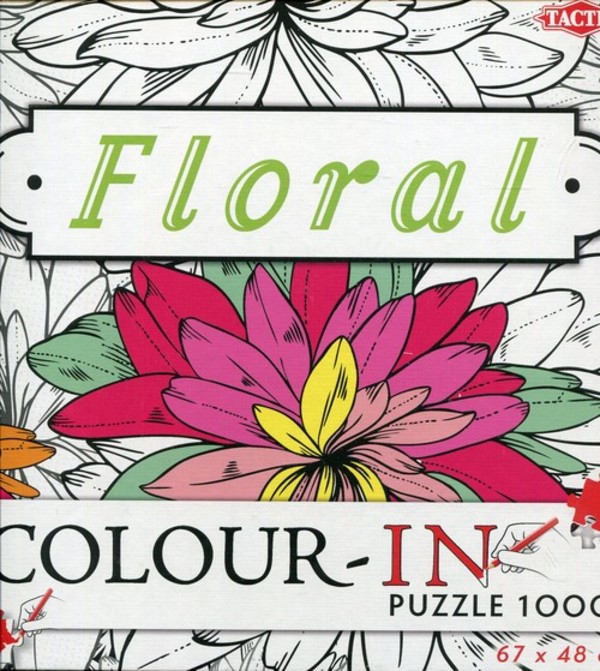 Puzzle do kolorowania Floral Color-In