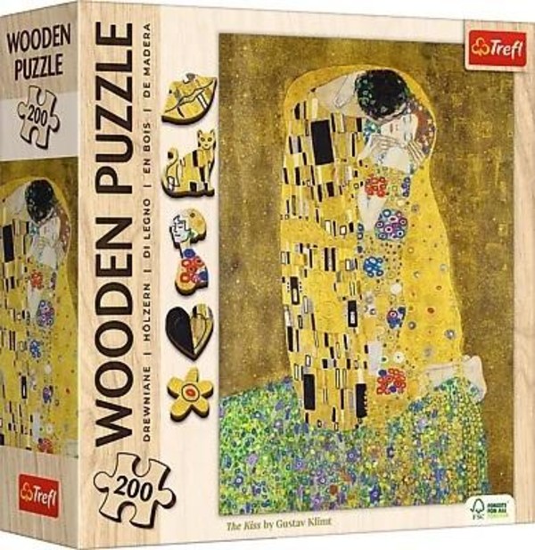 Puzzle drewniane Pocałunek Gustav Klimt 200 elementów