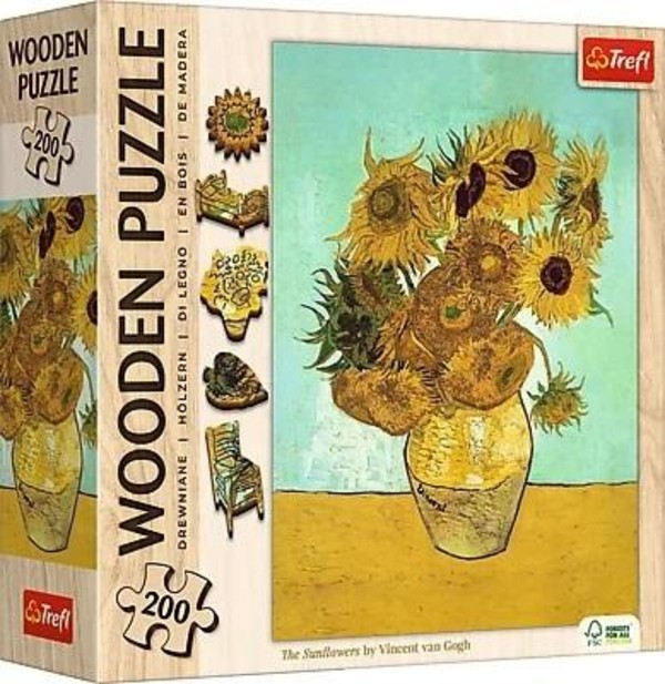 Puzzle drewniane Słoneczniki Vincent van Gogh 200 elementów