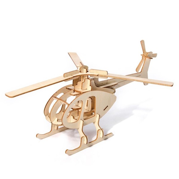 Puzzle Drewniane 3D Helikopter 32 elementy