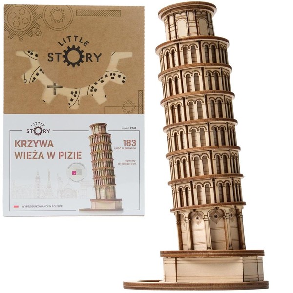 Puzzle drewniane 3D Krzywa Wieża w Pizie 183 elementy