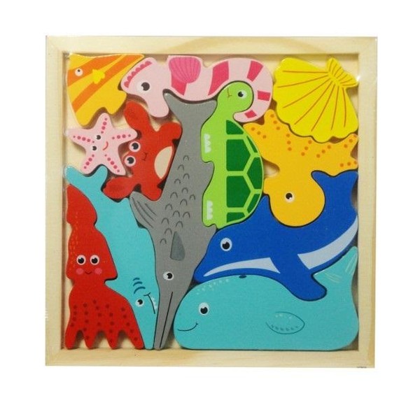 Puzzle drewniane Zwierzęta morskie