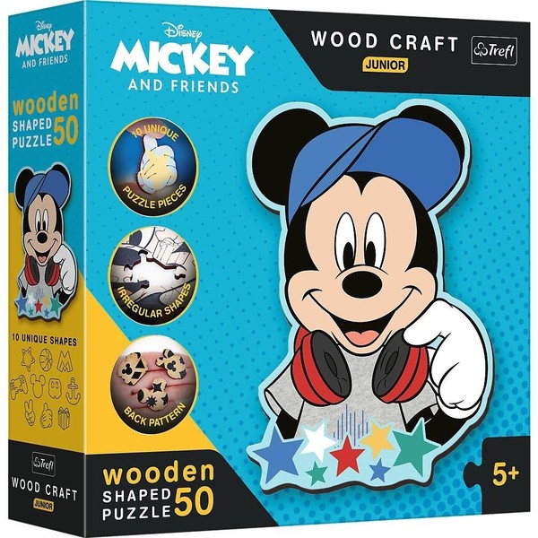 Puzzle drewniane W świecie Mickey 50 elementów