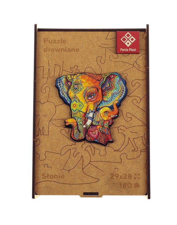 Puzzle drewniane Słonie 180 elementów