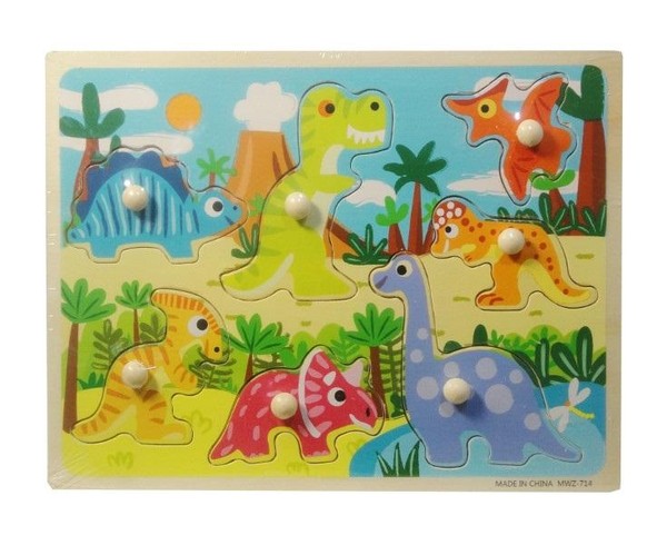 Puzzle drewniane Dinozaury