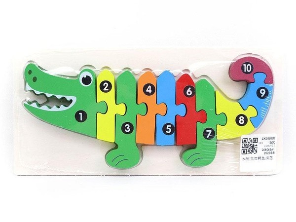 Puzzle drewniane Krokodyl