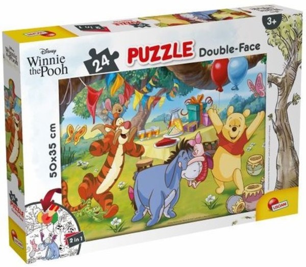 Puzzle dwustronne Kubuś Puchatek i przyjaciele 24 elementy