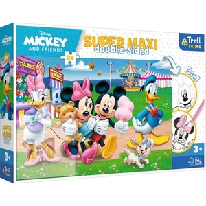 Puzzle dwustronne Mickey w wesołym miasteczku 24 elementy