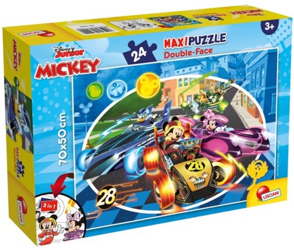 Puzzle dwustronne maxi Myszka Miki 24 elementy