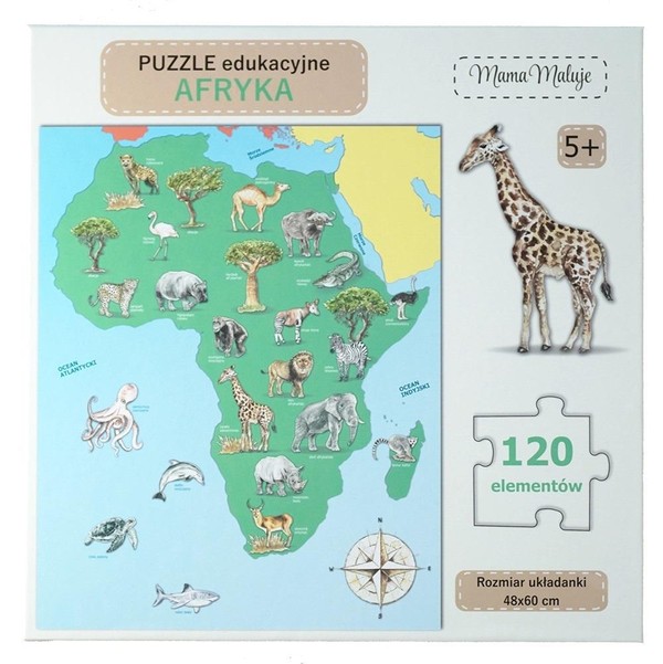 Puzzle edukacyjne Afryka 120 elementów