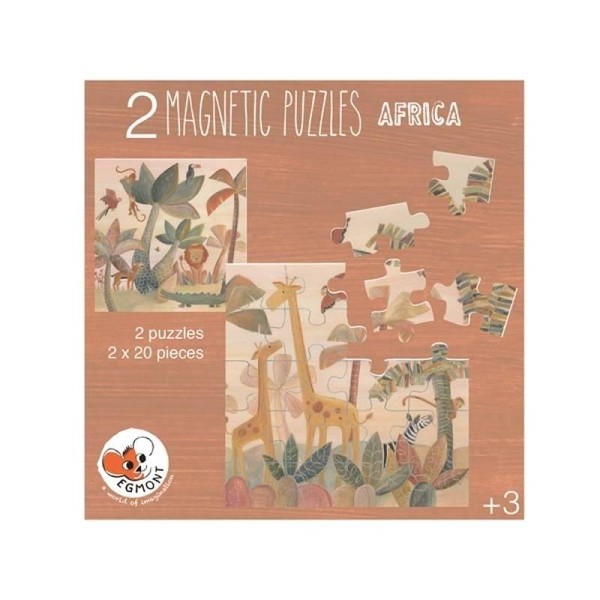 Puzzle magnetyczne Afryka 2x20 elementów