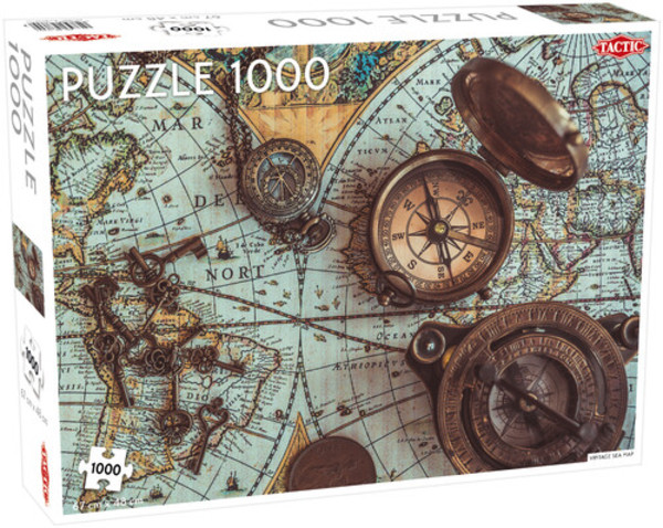 Puzzle Mapa morza z kompasem 1000 elementów TACTIC | Sklep Gandalf.com.pl