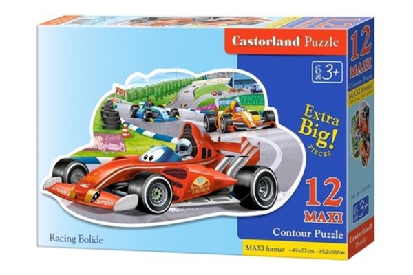 Puzzle Maxi konturowe Bolid wyścigowy - 12 elementów Racing Bolide