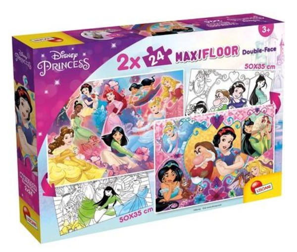Puzzle Maxifloor Double-Face Ksieżniczki Disney 2x24 elementy