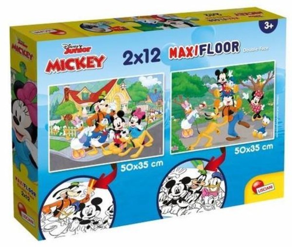 Puzzle MaxiFloor Mickey 2x12 elementów