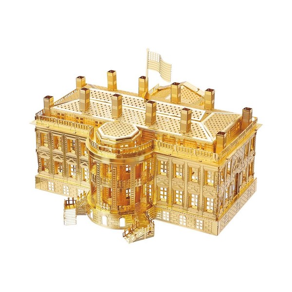 Puzzle Metalowe Model 3D Biały Dom 122 elementy