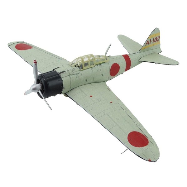 Puzzle Metalowe Model 3D - Samolot Mitsubishi A6M 29 elementów