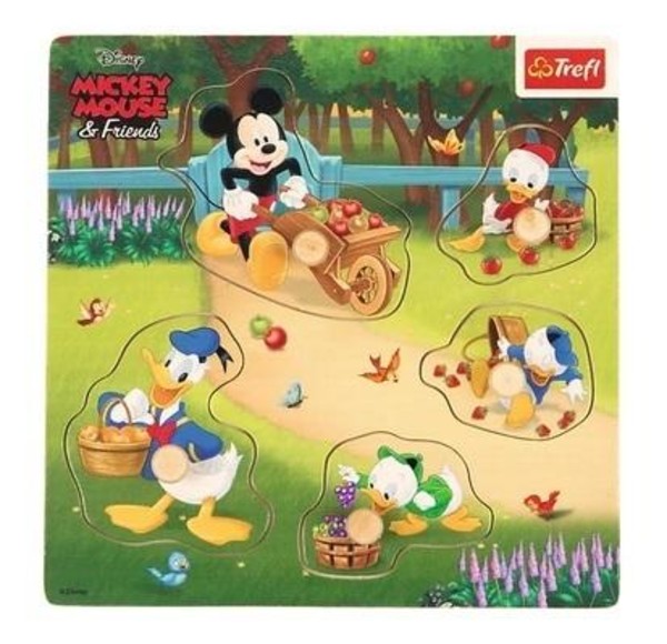 Puzzle drewniane Myszka Miki i Przyjaciele 5 elementów
