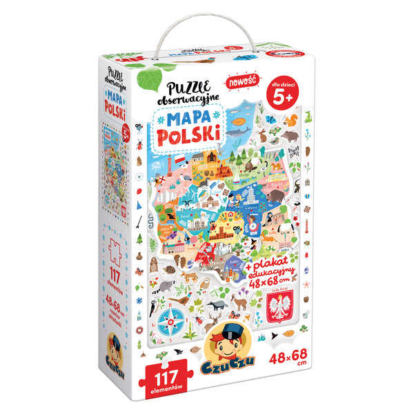 CzuCzu Puzzle obserwacyjne Mapa Polski 117 elementów