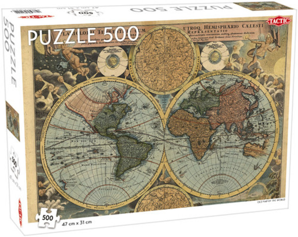 Puzzle Stara mapa świata 500 elementów