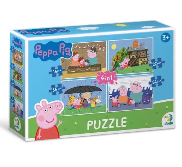 Puzzle Świnka Peppa 16,20,36,54 elementy